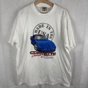 Vintage 90's Chevy‎ Corvette Americas Sports Car Made In The USA T-shirt XL
